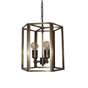 DITS TRADITIONAL HANDMADE LAMPS > HANGING HEXAGON HANDMADE BRONZE. - PENDANT LIGHTS