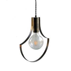 TRADITIONAL HAND-MADE LAMPS DITS > HANGING SINGLE-LIGHT LAMP SHAPE MADE OF LAMA BRONZE 32X40 CM. - ΚΡΕΜΑΣΤΆ ΦΩΤΙΣΤΙΚΆ