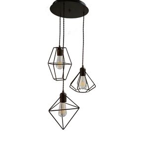 TRADITIONAL HANDMADE LAMPS DITS > PENDANT CEILING ROSETTE UNEVEN WIRE PENDANT . - ΚΡΕΜΑΣΤΆ ΦΩΤΙΣΤΙΚΆ