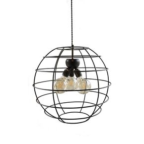 TRADITIONAL HANDMADE LAMPS DITS > PENDANT BALL-SHAPED PENDANT 3F E27 MADE OF WIRE. - ΚΡΕΜΑΣΤΆ ΦΩΤΙΣΤΙΚΆ