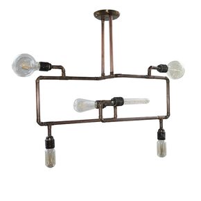 TRADITIONAL HANDMADE LAMPS DITS > HANGING CEILING LAMP HANDMADE FROM COPPER, A SPECIAL DESIGN IN SHADES OF BRONZE. - ΚΡΕΜΑΣΤΆ ΦΩΤΙΣΤΙΚΆ