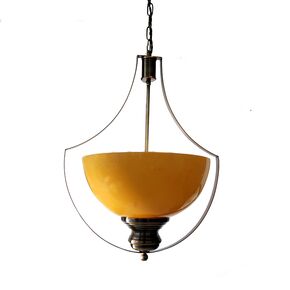 TRADITIONAL HANDMADE LAMPS DITS > PENDANT POLYPHOTO HANDMADE MURANO GLASS WITH BINDING MADE OF BRONZE LAMA 30X35 CM. - ΚΡΕΜΑΣΤΆ ΦΩΤΙΣΤΙΚΆ