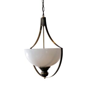 TRADITIONAL HANDMADE LAMPS DITS > PENDANT POLYPHOTO HANDMADE MURANO GLASS WITH BINDING MADE OF BRONZE BLADE 43X50 CM. - ΚΡΕΜΑΣΤΆ ΦΩΤΙΣΤΙΚΆ