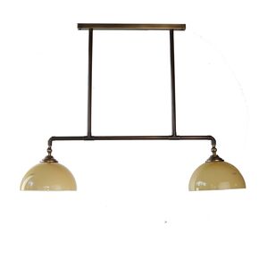 TRADITIONAL HANDMADE LAMPS DITS > PENDANT HANGING BAR WITH MURANO GLASS AND HANDMADE BRONZE. - ΚΡΕΜΑΣΤΆ ΦΩΤΙΣΤΙΚΆ