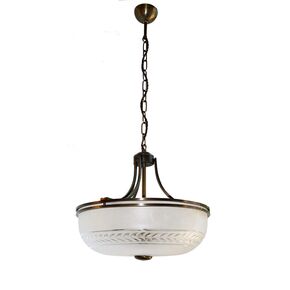 TRADITIONAL HANDMADE LAMPS DITS > HANGING HANDMADE BRONZE CEILING LAMP IN BRONZE SHADE. - ΚΡΕΜΑΣΤΆ ΦΩΤΙΣΤΙΚΆ