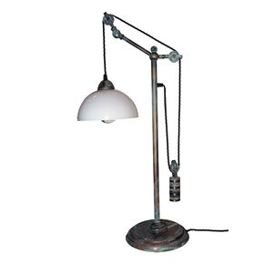 DITS TRADITIONAL HANDMADE LAMPS > TABLE LAMP MADE OF BRONZE WITH ARTIFICIAL AGING, MURANO GLASS. - ΦΩΤΙΣΤΙΚΆ ΓΡΑΦΕΊΟΥ