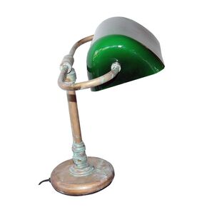 TRADITIONAL HANDMADE LAMPS DITS > TABLE TRADITIONAL WITH ARTIFICIAL AGING MADE OF BRONZE AND HANDMADE MURANO GLASS. - OFFICE LIGHTING