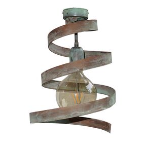 TRADITIONAL HAND MADE LAMPS DITS > CEILING LAMP BRONZE SPIRAL SHAPE LAMP SIZE AND HEIGHT AND DIAMETER CAN BE CHANGED. - ΦΩΤΙΣΤΙΚΆ ΟΡΟΦΉΣ