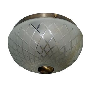 TRADITIONAL HANDMADE LAMPS DITS > CEILING LAMP BRONZE LAMP IN BROWN SHADE AND WHITE HANDMADE GLASS. . - ΦΩΤΙΣΤΙΚΆ ΟΡΟΦΉΣ