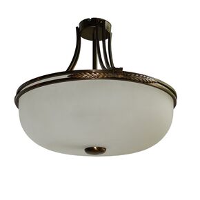 TRADITIONAL HANDMADE LAMPS DITS > CEILING LAMP HANDMADE BRONZE SEMI-SUSPENDED CEILING LAMP IN A SHADE OF BRONZE.DIA. 40 CM. - ΦΩΤΙΣΤΙΚΆ ΟΡΟΦΉΣ