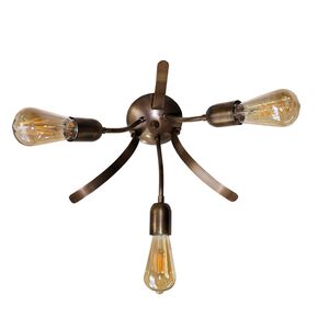 DITS TRADITIONAL HANDMADE LAMPS > CEILING LAMP BRONZE CEILING LAMP 3XE27 220V W:350MM H:350MM - ΦΩΤΙΣΤΙΚΆ ΟΡΟΦΉΣ