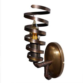 TRADITIONAL HANDMADE LAMPS DITS > WALL LAMP HANDMADE BRONZE WITH CONICAL SPIRAL - ΦΩΤΙΣΤΙΚΆ ΤΟΊΧΟΥ