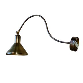 TRADITIONAL HANDMADE LAMPS DITS > HANDMADE BRONZE WALL LAMP WITH CONE ARM. - ΦΩΤΙΣΤΙΚΆ ΤΟΊΧΟΥ