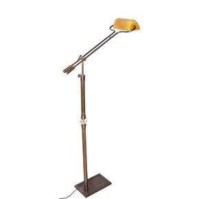TRADITIONAL HANDMADE LAMPS DITS > FLOOR ADJUSTABLE HEIGHT STAND ARM HANDMADE MURANO GLASS HONEY. - ΦΩΤΙΣΤΙΚΆ ΔΑΠΈΔΟΥ