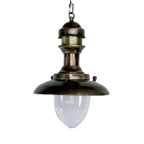 TRADITIONAL HAND-MADE LAMPS DITS > BROWN BRONZE CANDLE HOLDER 32X37 CM. - WATERPROOF LUMINAIRES HANDMADE BY DITS