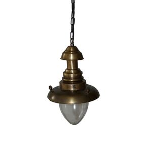 TRADITIONAL HANDMADE LAMPS DITS > CANDLESTICK HANGING CANDLESTICK BRONZE WITH ARTIFICIAL AGING. - ΚΡΕΜΑΣΤΆ ΦΩΤΙΣΤΙΚΆ