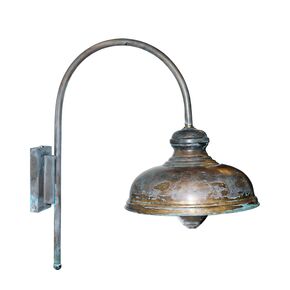 DITS TRADITIONAL HANDCRAFTED LIGHTING FIXTURES > WALL SCONCE WATERPROOF BIG ARM CURVED BRONZE HAT - WALL LIGHTS