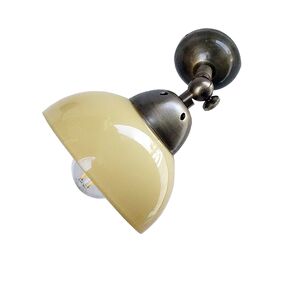 TRADITIONAL HANDMADE LAMPS DITS > SPOT MADE OF BRONZE HANDMADE WITH MURANO GLASS HONEY. - ΣΠΟΤ ΤΟΊΧΟΥ