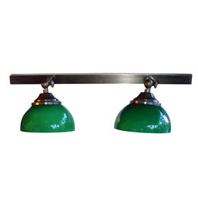 TRADITIONAL HANDMADE LAMPS DITS > SPOT RAIL 2 IN BRONZE WITH MURANO GLASS GREEN. - ΣΠΟΤ ΤΟΊΧΟΥ