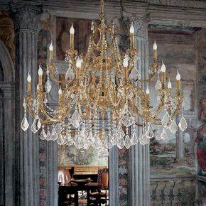 ΚΛΑΣΙΚΆ ΦΩΤΙΣΤΙΚΆ < ΙΤΑΛΙΚΆ POSSONI >   FRENCH GOLD CHANDELIER FINISH  002    18XMAX42W E14 - ΚΡΕΜΑΣΤΆ ΦΩΤΙΣΤΙΚΆ