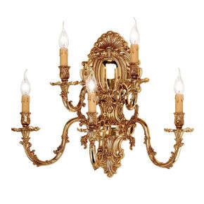 ΚΛΑΣΙΚΆ ΦΩΤΙΣΤΙΚΆ < ΙΤΑΛΙΚΆ POSSONI >   FRENCH GOLD WALL LIGHT FINISH  002    5XMAX42W E14 - ΚΡΕΜΑΣΤΆ ΦΩΤΙΣΤΙΚΆ