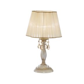 ΚΛΑΣΙΚΆ ΦΩΤΙΣΤΙΚΆ < ΙΤΑΛΙΚΆ POSSONI >   FRENCH GOLD TABLE LAMP WITH ORGANZA SHADE FINISH  002    1XMAX42W E27 - ΚΡΕΜΑΣΤΆ ΦΩΤΙΣΤΙΚΆ