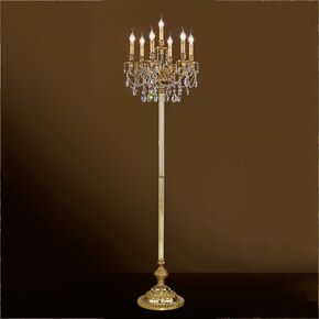 CLASSIC LIGHTING < ITALIAN POSSONI > CEILING PENDANTS > FRENCH GOLD FLOOR LAMP WITH PEAR SHAPE SCHOELER CRYSTAL - ΦΩΤΙΣΤΙΚΆ ΔΑΠΈΔΟΥ