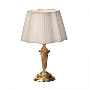 ΚΛΑΣΙΚΆ ΦΩΤΙΣΤΙΚΆ < ΙΤΑΛΙΚΆ POSSONI >   TABLE LAMP WITH SILK PLEATED SHADE FINISH  002-08    1XMAX42W E27 - ΚΡΕΜΑΣΤΆ ΦΩΤΙΣΤΙΚΆ