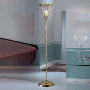 CLASSIC LAMPS < ITALIAN POSSONI > FLOOR LAMPS > GOLD PLATED FINISH FLOOR LAMP WITH CRYSTAL GLASS - ΦΩΤΙΣΤΙΚΆ ΔΑΠΈΔΟΥ