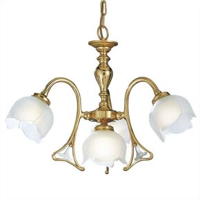 ΚΛΑΣΙΚΆ ΦΩΤΙΣΤΙΚΆ < ΙΤΑΛΙΚΆ POSSONI >   POLISH BRASS FINISH CHANDELIER WITH GLASS FINISH  007    4XMAX28W E14 - ΚΡΕΜΑΣΤΆ ΦΩΤΙΣΤΙΚΆ