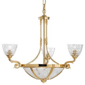 ΚΛΑΣΙΚΆ ΦΩΤΙΣΤΙΚΆ < ΙΤΑΛΙΚΆ POSSONI >   GOLD PLATED FINISH CHANDELIER WITH CRYSTAL FINISH  006    6XMAX42W E14 - ΚΡΕΜΑΣΤΆ ΦΩΤΙΣΤΙΚΆ