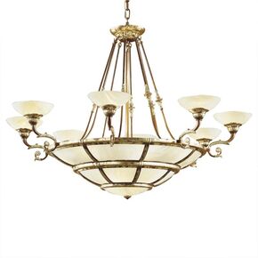 ΚΛΑΣΙΚΆ ΦΩΤΙΣΤΙΚΆ < ΙΤΑΛΙΚΆ POSSONI >   CHANDELIER WITH ONYX GLASS FINISH  008-034    22XMAX42W E14 - ΚΡΕΜΑΣΤΆ ΦΩΤΙΣΤΙΚΆ
