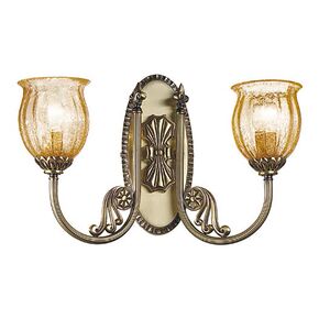 ΚΛΑΣΙΚΆ ΦΩΤΙΣΤΙΚΆ < ΙΤΑΛΙΚΆ POSSONI >   WALL LIGHT WITH AMBER CRACKLE GLASS FINISH  002-008    2XMAX42W E14 - ΚΡΕΜΑΣΤΆ ΦΩΤΙΣΤΙΚΆ