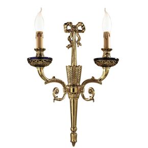 CLASSIC LIGHTING < ITALIAN POSSONI > CEILING PENDANTS > SHADED GOLD PLATED CHANDELIER WITH BLUE CRYSTAL - PENDANT LIGHTS
