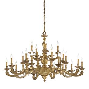 CLASSIC LIGHTING < ITALIAN POSSONI > CEILING PENDANTS > SATIN FRENCH GOLD/MAHOGANY FINISH CHANDELIER - PENDANT LIGHTS