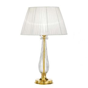 ΚΛΑΣΙΚΆ ΦΩΤΙΣΤΙΚΆ < ΙΤΑΛΙΚΆ POSSONI >   GOLD PLATED TABLE LAMP WITH CRYSTAL AND ORGANZA SHADES FINISH  006    1XMAX42W E27 - ΚΡΕΜΑΣΤΆ ΦΩΤΙΣΤΙΚΆ