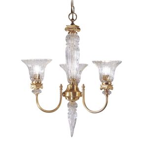 CLASSIC LIGHTING < ITALIAN POSSONI > CEILING PENDANTS > SATIN GOLD PLATED FINISH CHANDELIER WITH CRYSTAL - PENDANT LIGHTS