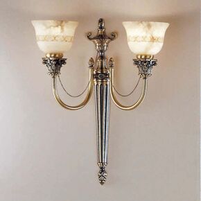 CLASSIC LAMPS < ITALIAN POSSONI > FLOOR LAMPS > SATIN GOLD PLATED FINISH FLOOR LAMP WITH CRYSTAL, SILK SHADE - ΦΩΤΙΣΤΙΚΆ ΔΑΠΈΔΟΥ