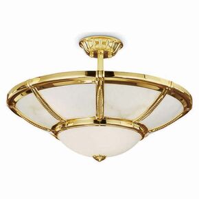 ΚΛΑΣΙΚΆ ΦΩΤΙΣΤΙΚΆ < ΙΤΑΛΙΚΆ POSSONI >   SEMI FLUSH WITH ALABASTER FINISH  008    6XMAX28W E14 - ΟΡΟΦΉΣ ΦΩΤΙΣΤΙΚΆ 
