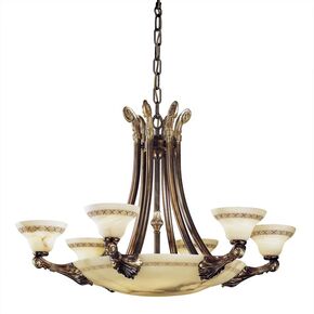ΚΛΑΣΙΚΆ ΦΩΤΙΣΤΙΚΆ < ΙΤΑΛΙΚΆ POSSONI >   CHANDELIER WITH ALABASTER FINISH  008-034    12XMAX28W E14 - ΚΡΕΜΑΣΤΆ ΦΩΤΙΣΤΙΚΆ
