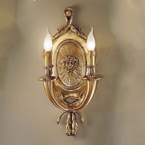 ΚΛΑΣΙΚΆ ΦΩΤΙΣΤΙΚΆ < ΙΤΑΛΙΚΆ POSSONI >   SATIN FRENCH GOLD FINISH WALL LIGHT FINISH  041    2XMAX42W E14 - ΤΟΊΧΟΥ ΦΩΤΙΣΤΙΚΆ 
