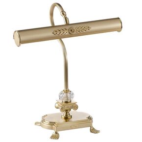 CLASSIC LAMPS < ITALIAN POSSONI > TABLE LAMPS >SATIN GOLD PLATED TABLE LAMP WITH CRYSTAL - ΦΩΤΙΣΤΙΚΆ ΓΡΑΦΕΊΟΥ
