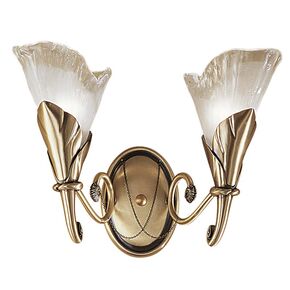 ΚΛΑΣΙΚΆ ΦΩΤΙΣΤΙΚΆ < ΙΤΑΛΙΚΆ POSSONI >   WALL LIGHT W/GLASS FINISH  008-034    2XMAX42W E14 - ΤΟΊΧΟΥ ΦΩΤΙΣΤΙΚΆ 