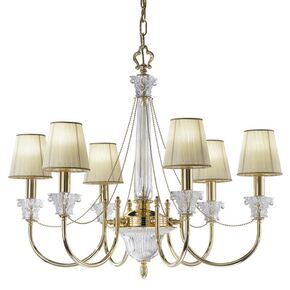 ΚΛΑΣΙΚΆ ΦΩΤΙΣΤΙΚΆ < ΙΤΑΛΙΚΆ POSSONI >   ANTIQUE BRASS FINISH CHANDELIER WITH ALABASTER FINISH  008    6XMAX28W E14 - ΚΡΕΜΑΣΤΆ ΦΩΤΙΣΤΙΚΆ