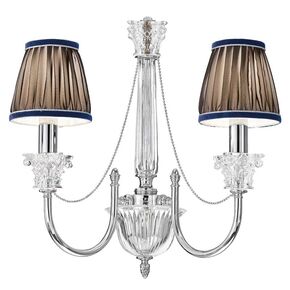 ΚΛΑΣΙΚΆ ΦΩΤΙΣΤΙΚΆ < ΙΤΑΛΙΚΆ POSSONI >   WALL LIGHT WITH BLUE SHADE FINISH  006-035    2XMAX42W E14 - ΤΟΊΧΟΥ ΦΩΤΙΣΤΙΚΆ 