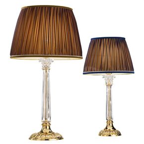 CLASSIC LAMPS < ITALIAN POSSONI > TABLE LAMPS >TABLE LAMP WITH CHIFFON BLUE SHADE - ΕΠΙΤΡΑΠΈΖΙΑ ΦΩΤΙΣΤΙΚΆ