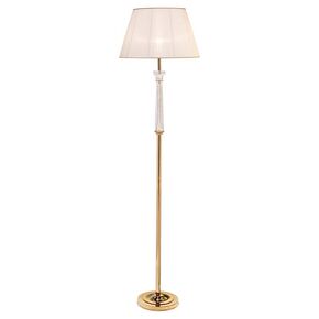 CLASSIC LAMPS < ITALIAN POSSONI > FLOOR LAMPS > FLOOR LAMP WITH CRYSTAL AND ORGANZA PLEATED SHADE - ΦΩΤΙΣΤΙΚΆ ΔΑΠΈΔΟΥ