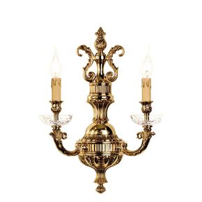 ΚΛΑΣΙΚΆ ΦΩΤΙΣΤΙΚΆ < ΙΤΑΛΙΚΆ POSSONI >   SHADED GOLD PLATED FINISH WALL LIGHT WITH HAND CARVED CRYSTAL FINISH  079    2XMAX 42W E14 - ΤΟΊΧΟΥ ΦΩΤΙΣΤΙΚΆ 