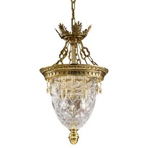 ΚΛΑΣΙΚΆ ΦΩΤΙΣΤΙΚΆ < ΙΤΑΛΙΚΆ POSSONI >   SHADED GOLD PLATED FINISH CHANDELIER WITH CLEAR BOWL WITH SCHOELER DROPS FINISH  079    3XMAX42W E14 - ΚΡΕΜΑΣΤΆ ΦΩΤΙΣΤΙΚΆ