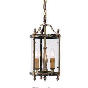 ΚΛΑΣΙΚΆ ΦΩΤΙΣΤΙΚΆ < ΙΤΑΛΙΚΆ POSSONI >   LANTERN WITH GLASS FINISH  002-008    3XMAX 42W E14 - ΚΡΕΜΑΣΤΆ ΦΩΤΙΣΤΙΚΆ